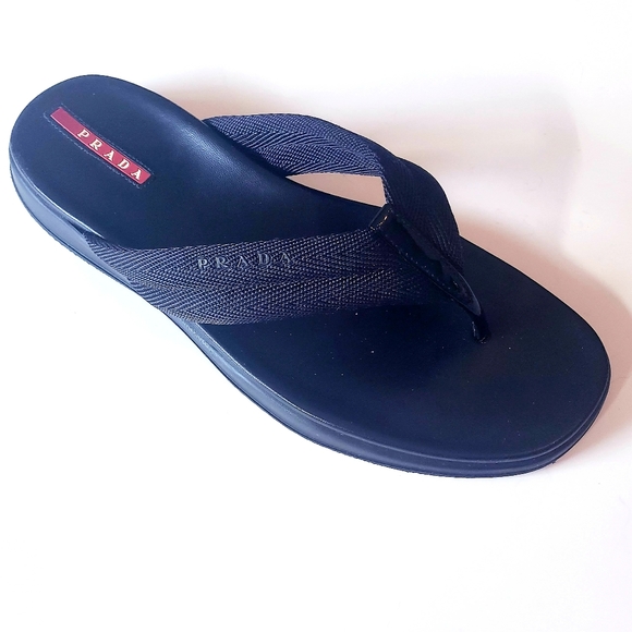 Prada Shoes - Prada Black Flip Flops